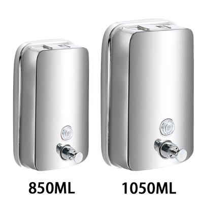 850ML/1050ML Tvåldispenser Rostfritt stål Väggmontering Badrum Flytande Tvål Diskmedel Duschgel Förvaringsflaska Toalett Kök