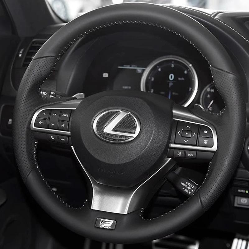 Auto-Lenkrad-Dekorationsaufkleber Kohlefaser-Emblem für Lexus F SPORT ES RX NX LS UX LM LX GX LC RZ IS CT GS RC HS SC TX