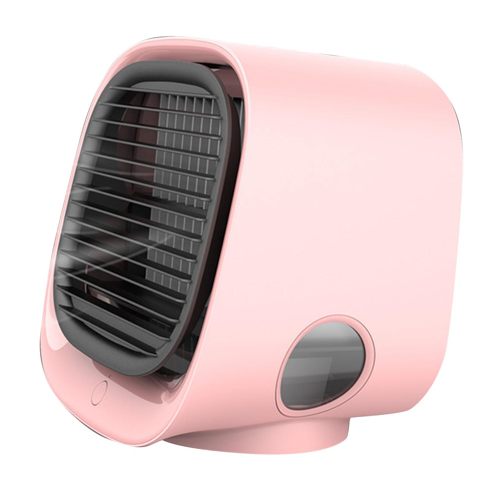 

Misting Fan Portable Mini USB Rechargeable Desk Cooling Spray Water Mist Fan for Home Office Pink розовый