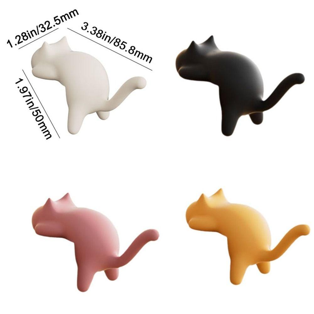 4Pcs Decorative Cat Table Hook Cute Travel Bag Holder Portable Desk Side Hooks  for Home