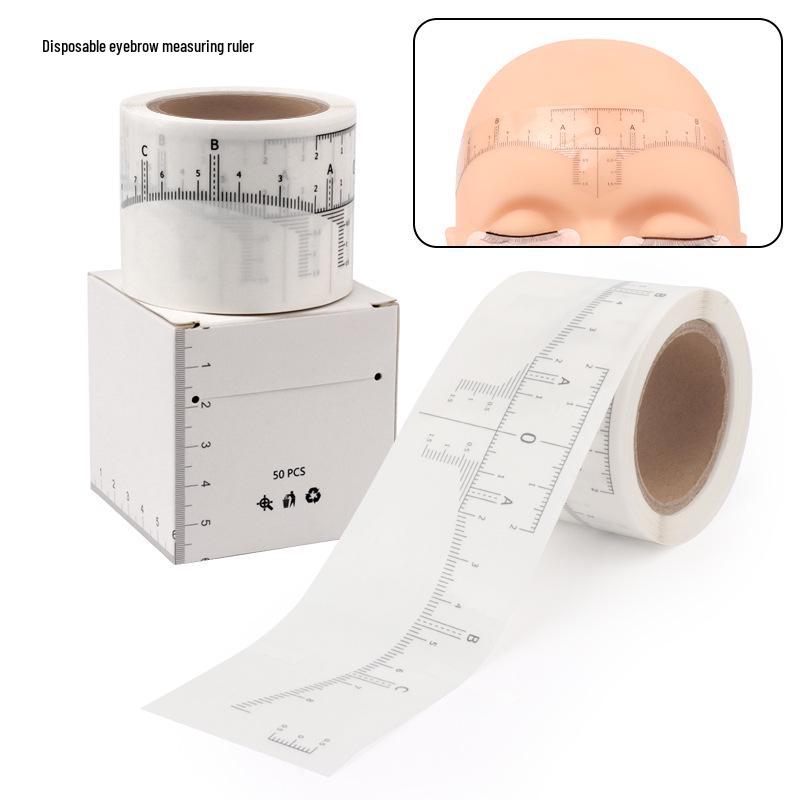 Microblading Brow Ruler Stickers: Disposable, Universal Positioning Tool with Scale for Precise Brow Shaping