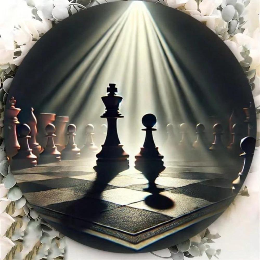 Iron Wall Art Chessboard Metal Sign for Home Cafe Bar Decor