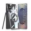 Suitable for Samsung S25Ultra Magnetic Phone Case S25u Rotary Bracket Electroplating Transparent Anti Fall