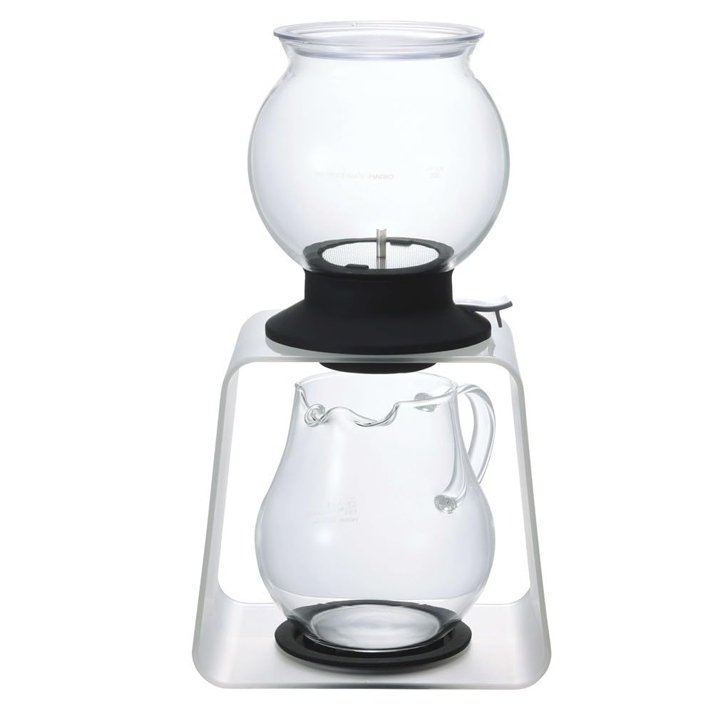 Hario Tea Dripper and Server Set with Largo Stand, Practical Capacity Dripper 800ml, Pitcher 800ml, Gift Wrapping Included, Model Number TDR-8006T