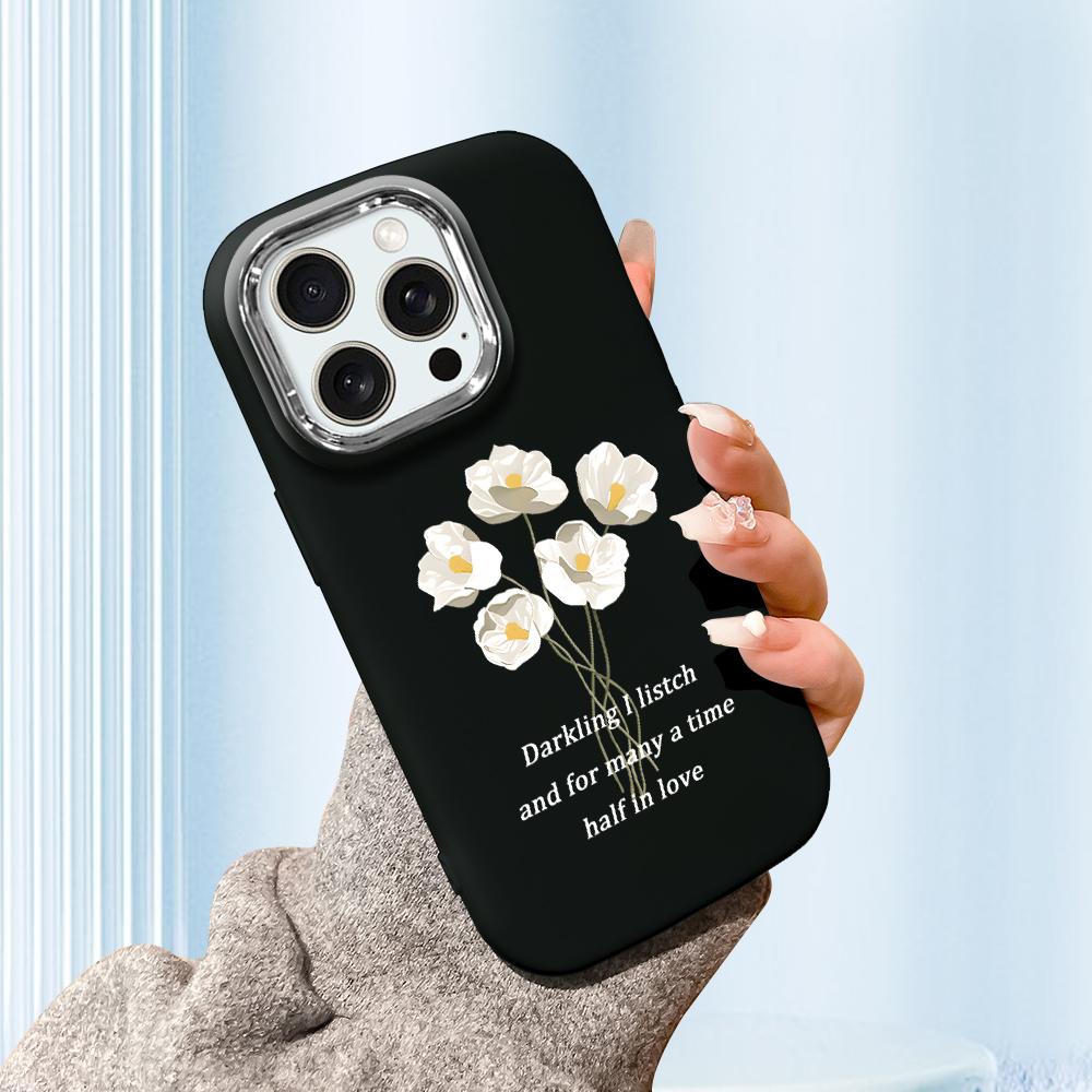 Solid Color Silver Edge Lens Fatty Casing Soft TPU Liquid Silicone Cover Shockproof Phone Case for Huawei Honor iPhone Infinix Tecno Vivo