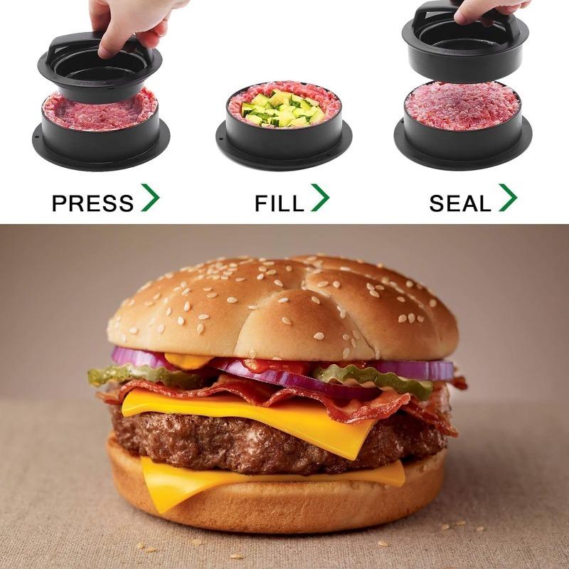 Non-stick Burger Machine Meat Pie Machine Mold Hamburger Press Pie Ring Mold Kitchen Cooking Mold Barbecue Tools