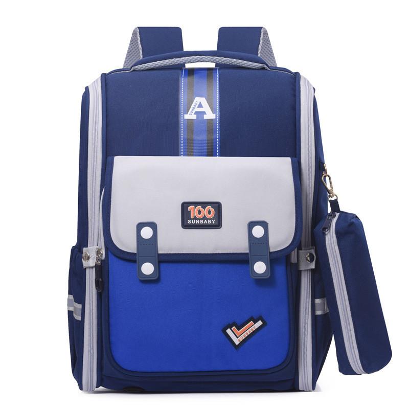 

Cute And Functional Oxford Fabric Kids Backpack For Elementary School Students Unisex Design Dark Blue
