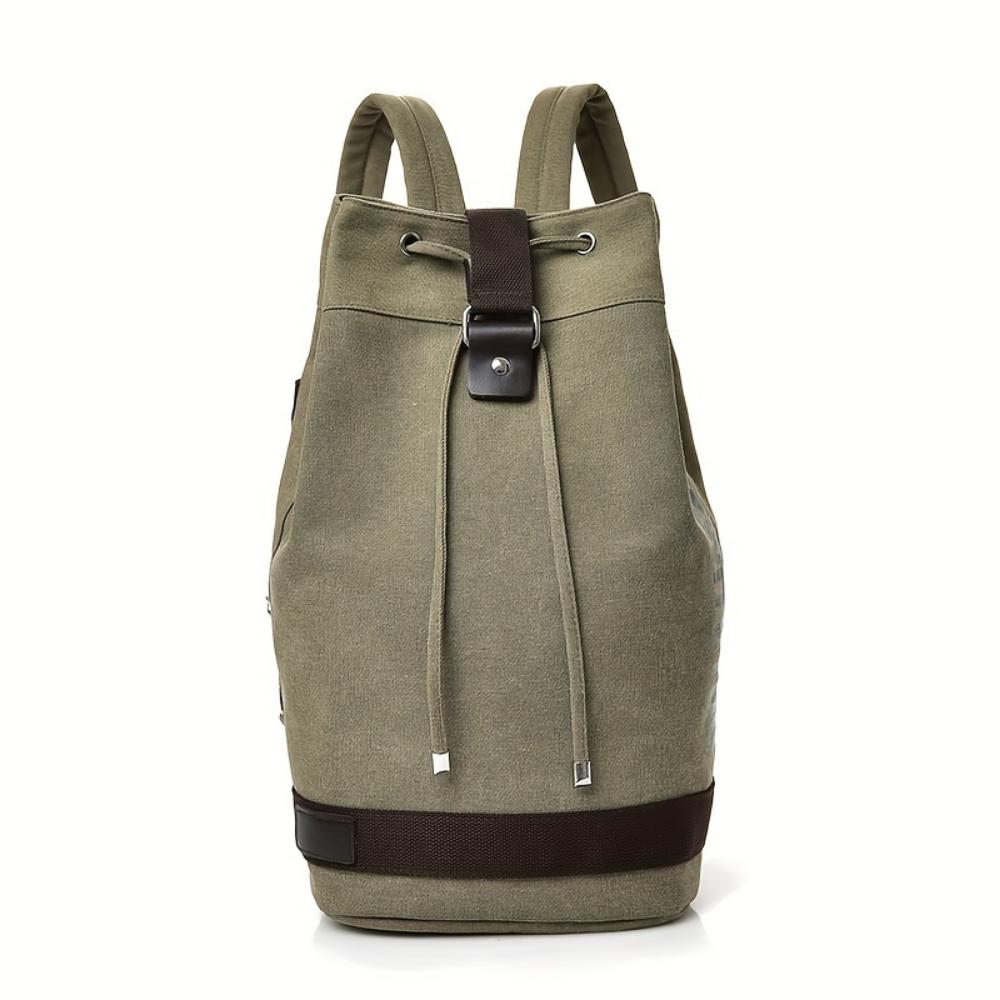 Fashion Canvas Sports Backpack Barrel Bag Travel Computer Backpack Men's Bag Leisure Travel School Bag Unisex