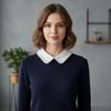 Fashionable Pearl Border Fake Collar Detachable Minimalist Neck Collar High-End Elegant Dress Blouse Decor For Women