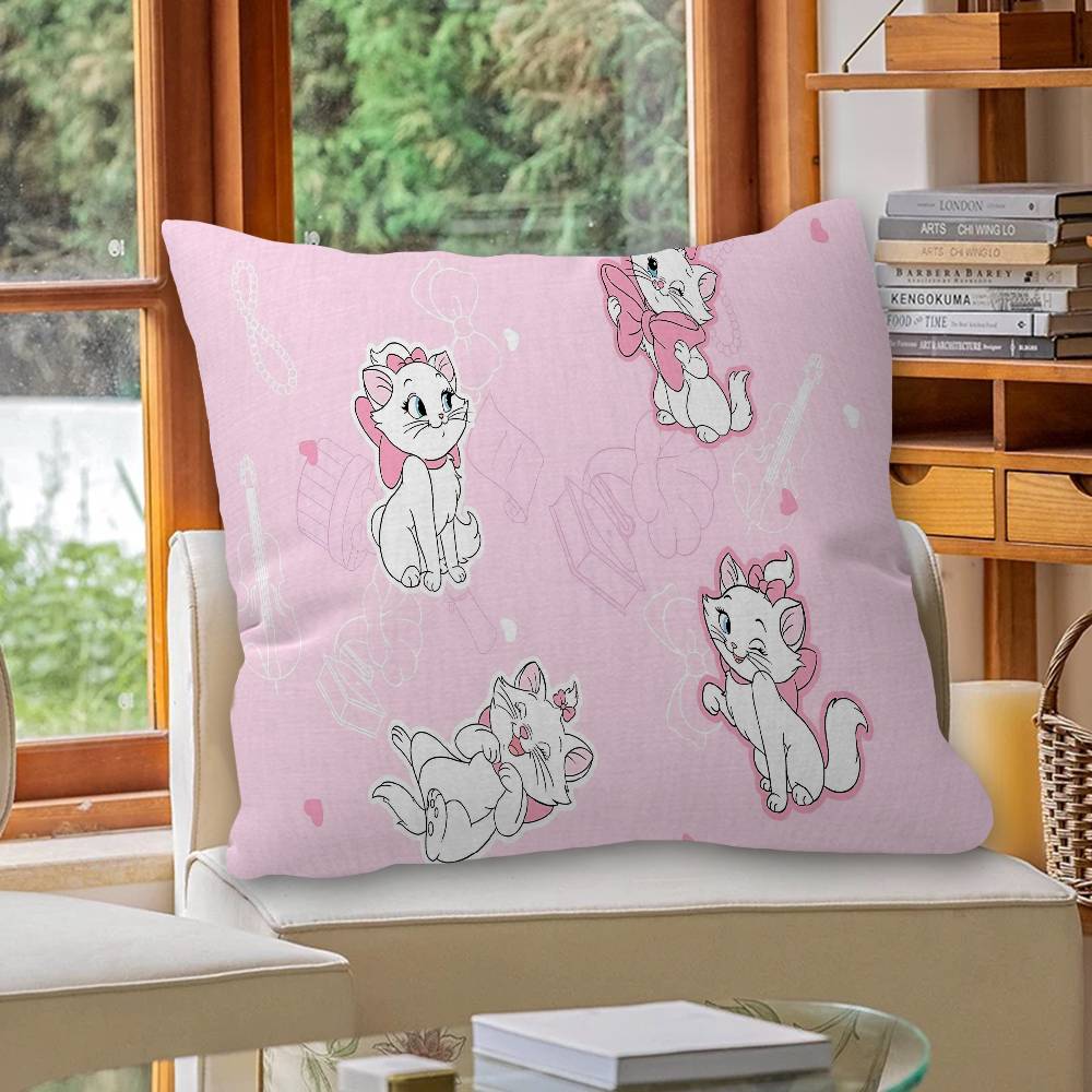 Cute M-Marie Cat Anime Pillow Cover for Bedroom Room and Living Room Sofa Decorative Cushion Cover