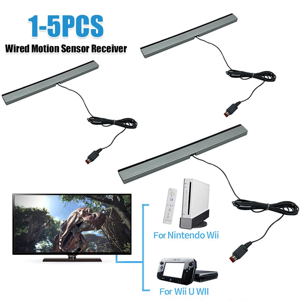 Wired Infrared Ray Sensor Bar with Extension Cord Video Game Sensor Bar Wired Motion Sensor Bar for Nintendo Wii Wii U Console