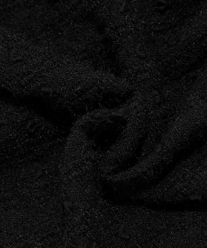ROIDESROIS Shirred Layered Wrap Skirt (Black)