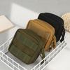 Small Tactical Pouch Micro Utility Molle Pouch Removable Clear Id Pocket Mini Knife Compass Flashlight Card Storage Bag Belt