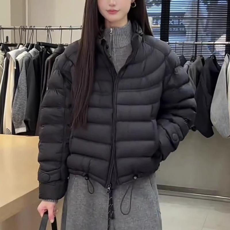 Turtle back ribs women's short stand-up collar down jacket women's new duck down women's clothing Korean version loose winter HD