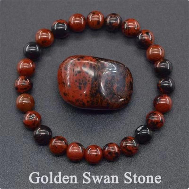 Green Aventurine Tiger's Eye Beaded Elastic Bracelet