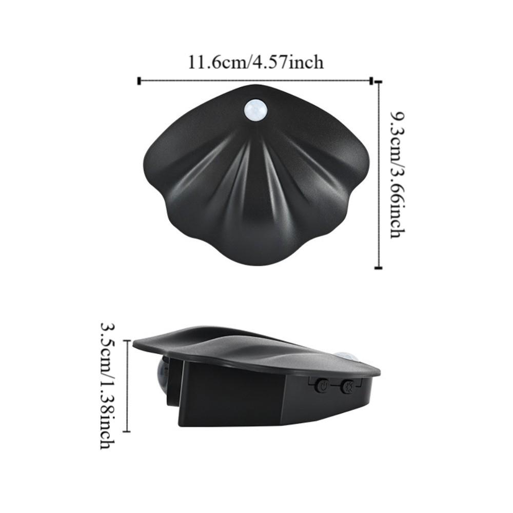 Three Colors Shell Shape Lamp USB Charging Wireless Sensor Wall Lamp  Room Decoration