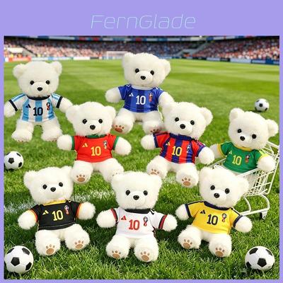 Soccer Bear Plush Toy With Pp Cotton Filling For Kids And Collectors
