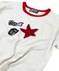 SK8ER ROCK Collage Star Ringer T-Shirt ((Ivory))