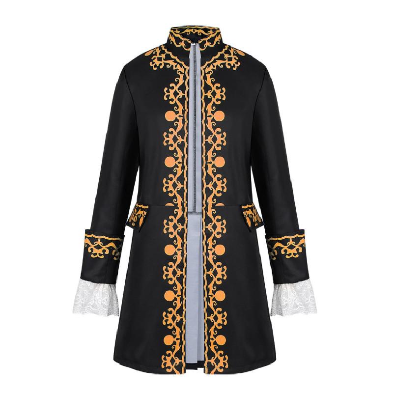 Middle Ages Print Prince Cosplay Costume Coat Halloween Party Performance Stage