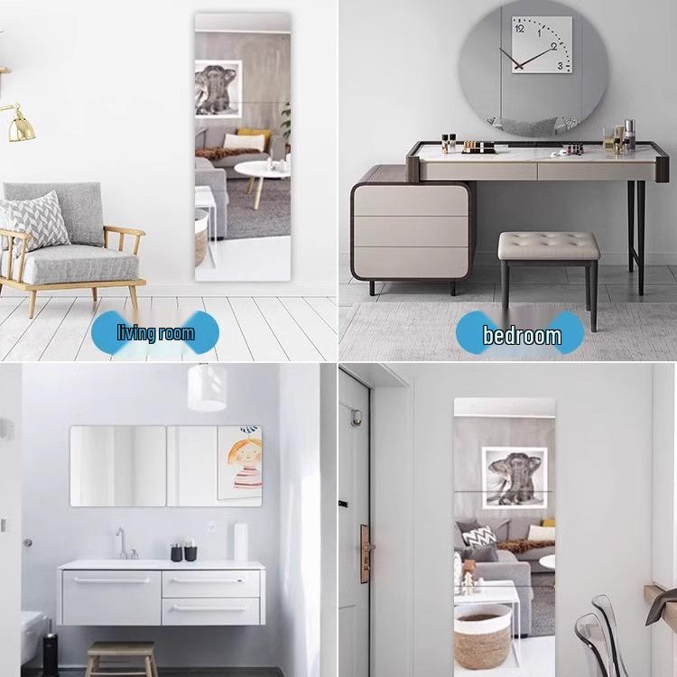 High-Definition Full Body Wall-Mounted Self-Adhesive Acrylic Dressing Mirror