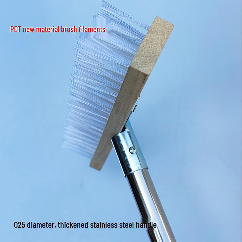 Stainless Steel Long-Handled Moss Removal Floor Brush