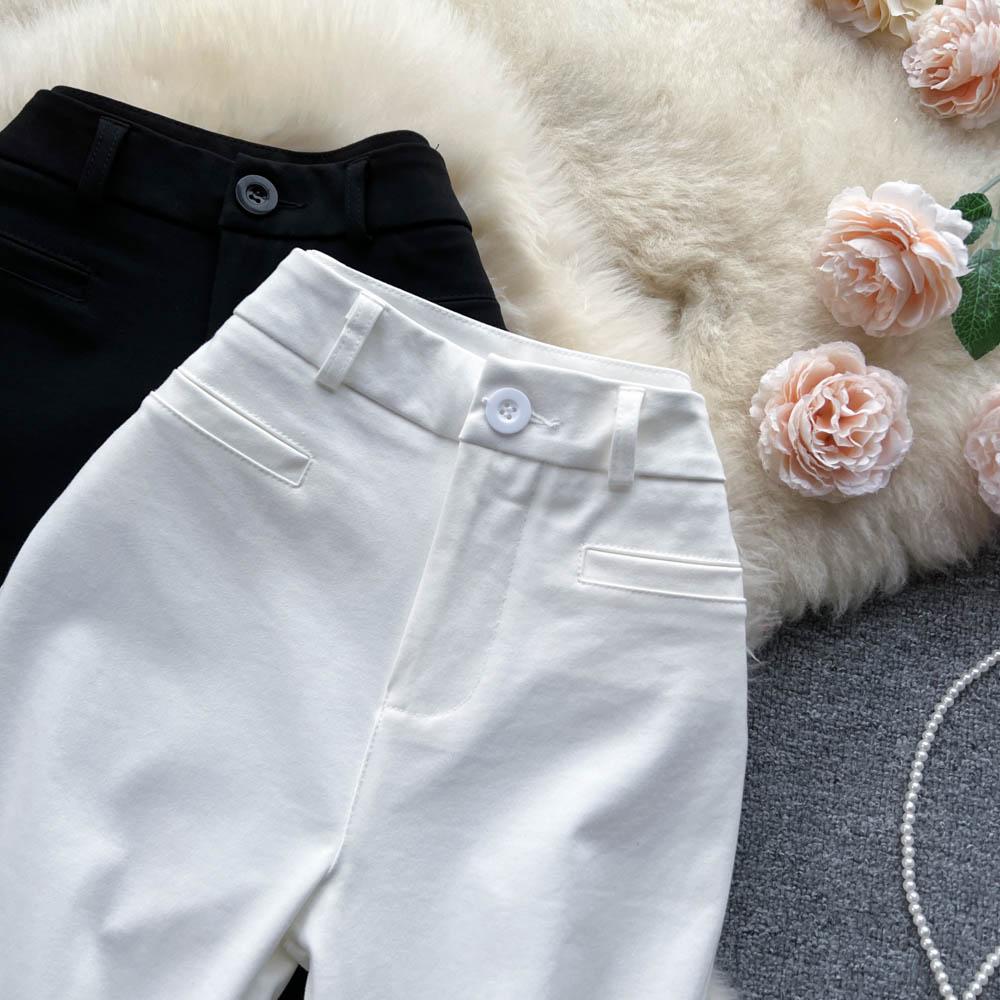 Autumn And Winter Retro Casual High Waist Drape Thin Wide Leg Bottoming Flared Pants