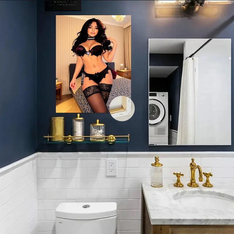 Świąteczny Metalowy Znak Pin-Up Girls, Prezent do Biura Dekoracja Ścienna 20x30cm