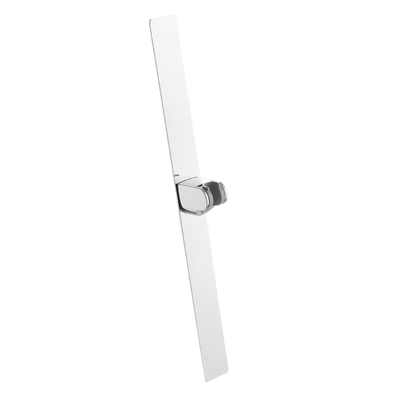 Universal Magnetic Shower Holder Adjustable Rail Slide Bar Wall Mounted Adjustable Shower Rack Easy to Install серебряный