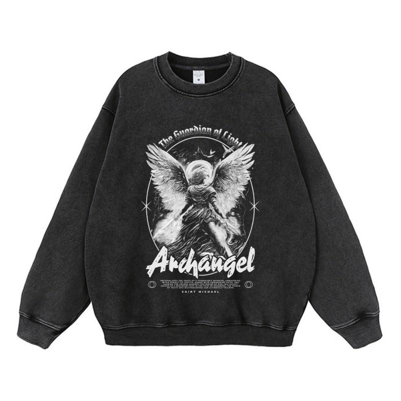 Oversized Streetwear Hoodie Men - Cotton Graphic Print Long Sleeve Loose Fit Winter Casual Sweatshirt