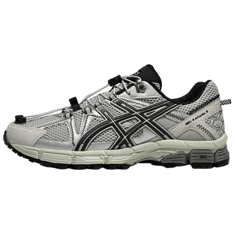 ASICS GEL-KAHANA 8 FL Silver Gray Black Men s Drawstring Trail Running Shoes 1011C114-020 42