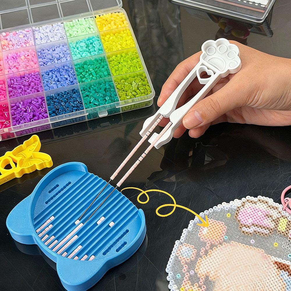 New Cat's Paw Collage Beans Pen Butterfly Point Grip Collage Beans Clip DIY Handheld Collage Bead Tool