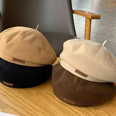 Autumn Winter New Sweet Cool Light Luxury Woolen Hats Retro Versatile Berets Cap