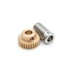 0.8M Precision Turbine Worm Gear Set 1:20/30/40/50/60 Teeth Stainless Steel Worm Copper Gear Accessories