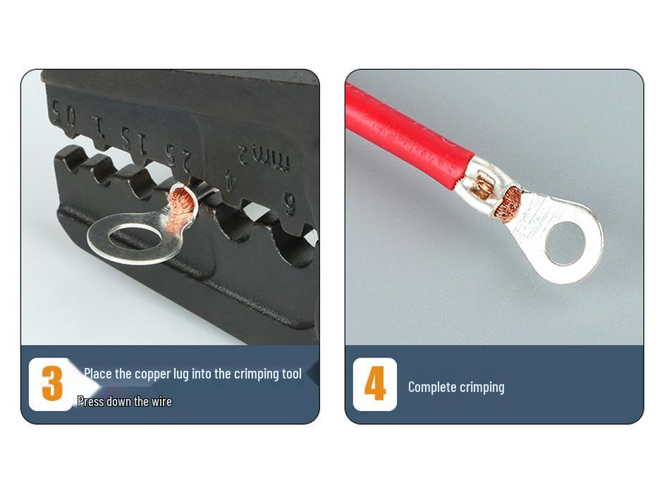 Ratchet Crimper for OT/SV/Ring/Fork Copper Wire Terminals