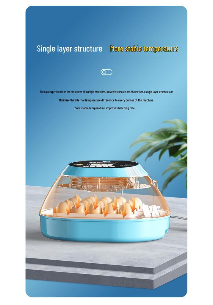 Smart Egg Incubator for Small Households - Ideal for Chicken, Duck, Goose, Pigeon, and Quail Eggs.