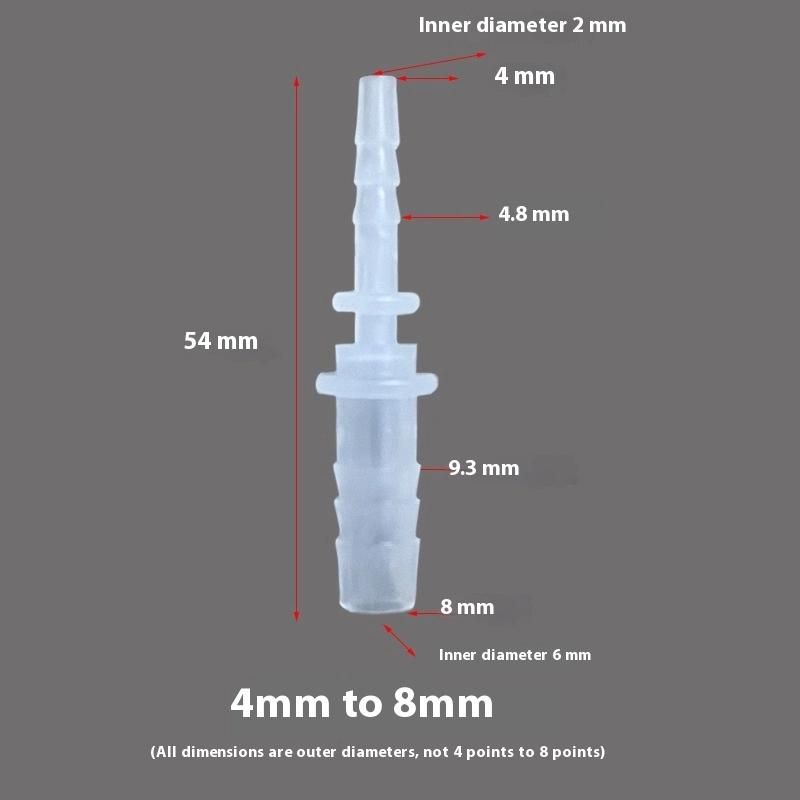 5Pcs Plastic Flexible Hose Two-Way Head Connector Reducer Fitting Adapter For Water Pipe Repair Garden Aquarium Laboratory