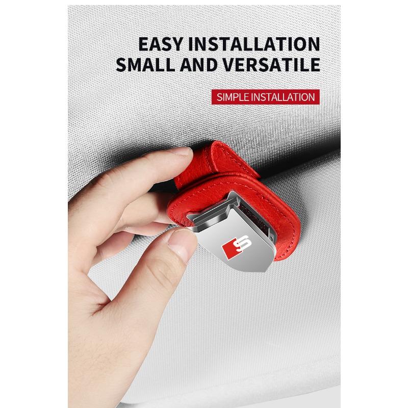 Car Auto Sun Visor Glasses Box Sunglasses Clip Card Ticket Holder Stand for Audi A3 A4 B5 B6 A3 8P 8V 8L A5 A6 C6 C5 A1 A7 A8 Q2 Q3 TT RS3 RS4