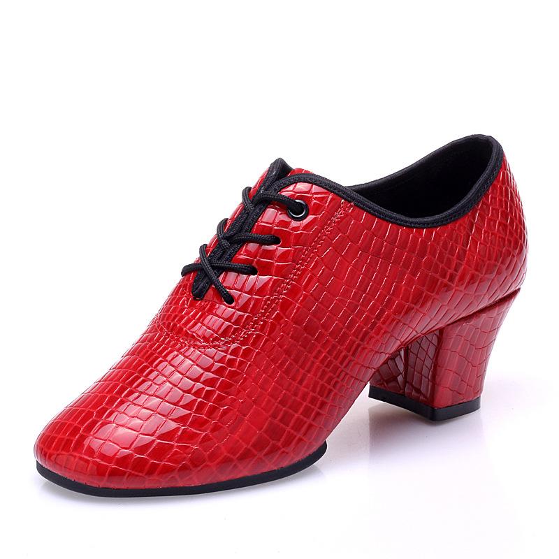XIHAHA Women Jazz Dance Shoes Latin Salsa Ballroom Stone Pattern Genuine Leather Woman's Practice Dancing Shoes Ladies Sneakers