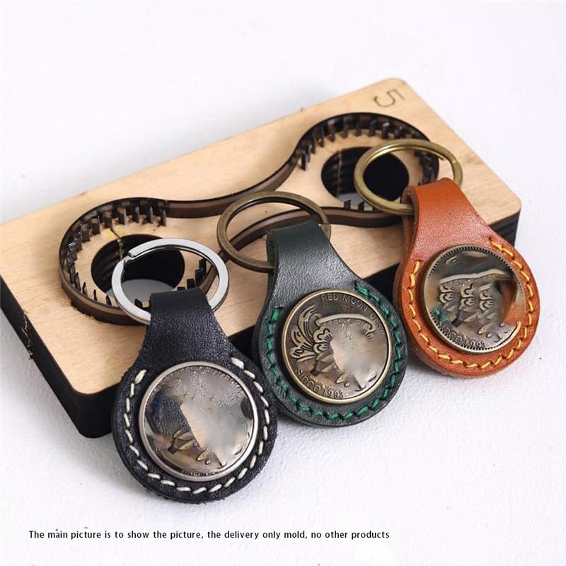 Leather Keychains Cutting Die, Leather Cutting Mold for DIY Leather Crafts Making TQ