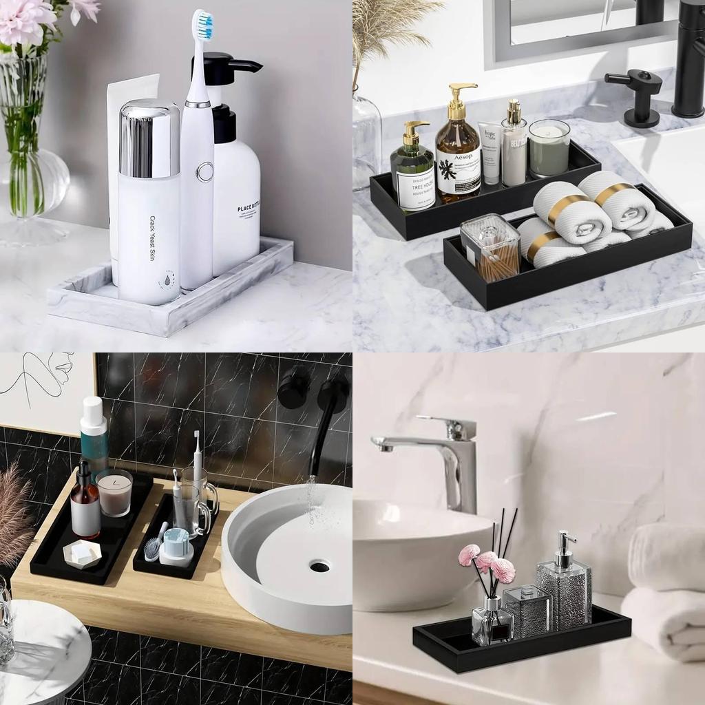 Silicone Bathroom Storage Tray With Multi Purpose Design For Travel And Home Use