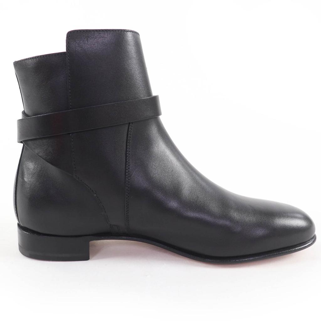 Ausgezeichnete HERMES Kurzstiefel Neo Kelly Schnalle Leder schwarzes Leder Damen 35.5 Gebraucht