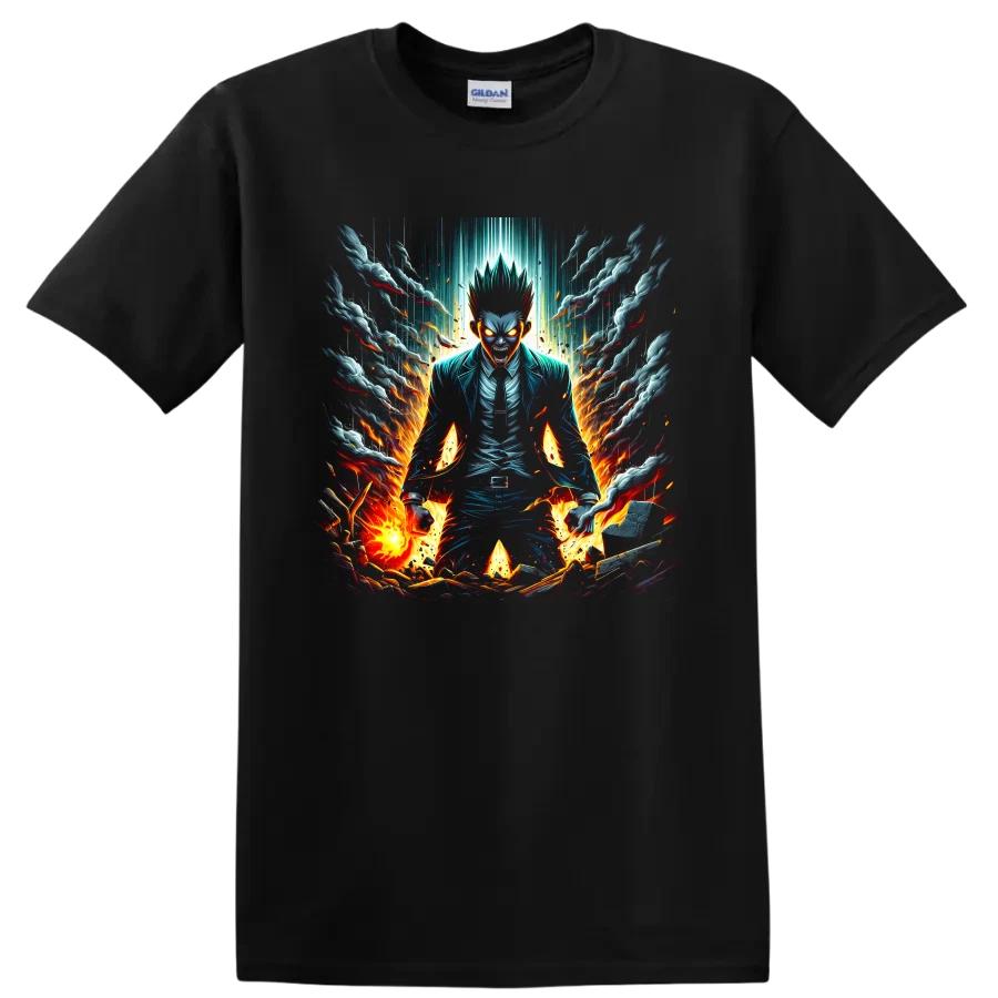 Souichi Kiruma Usogui T Shirt Fiery Anime Villain Graphic Art Manga Style Tee