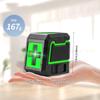 High-Precision Mini 2-Line Green Laser Level: Portable, Infrared, & Automatic Self-Leveling for Strong Outdoor Light
