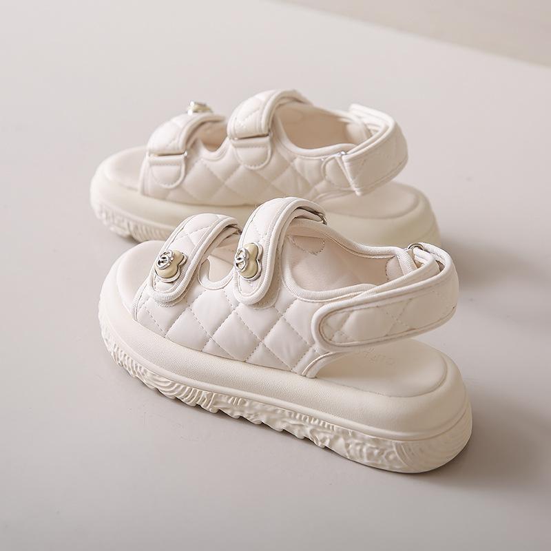 Xiaoxiangfeng dicke Sohle Außen-Sandalen Sommer 22 Neu Klettverschluss Freizeitschuhe Auf-Treten Schlamm weiche Sohle Römische Schuhe