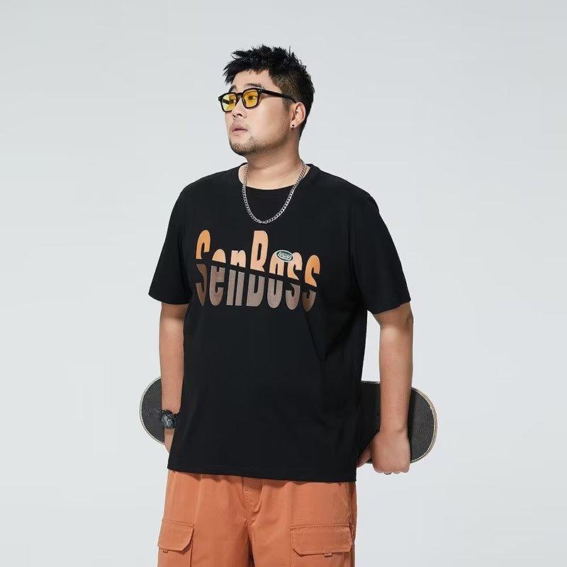 Летняя мужская футболка с короткими рукавами очень большого размера для свободных пар — фото 6