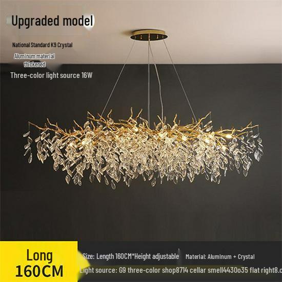 Elegant French Crystal Chandelier: K9 Aluminum Art Lamp for Living, Dining, and Bedroom