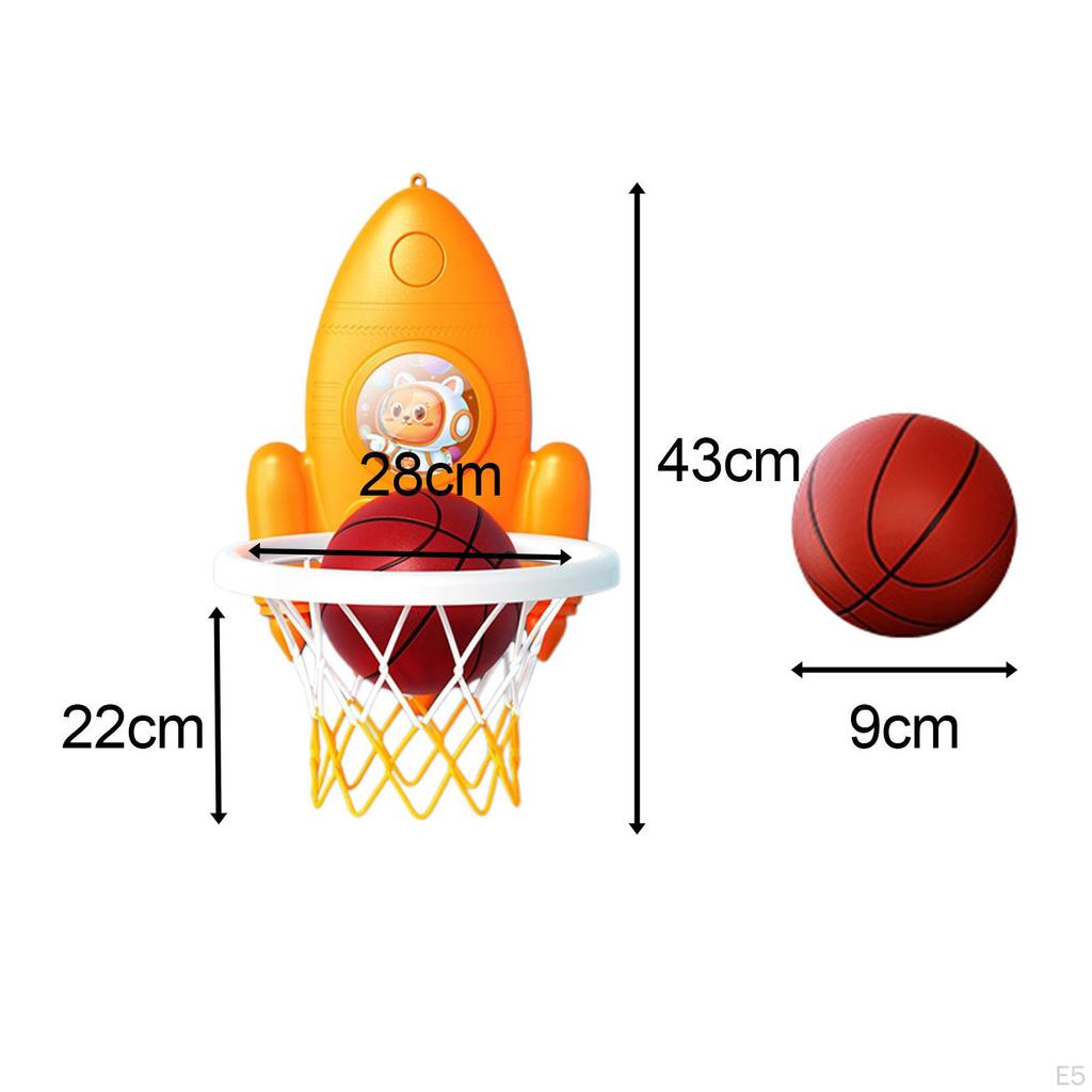 Foldable Basketball Hoop Door and Wall Toddler Set for Boys