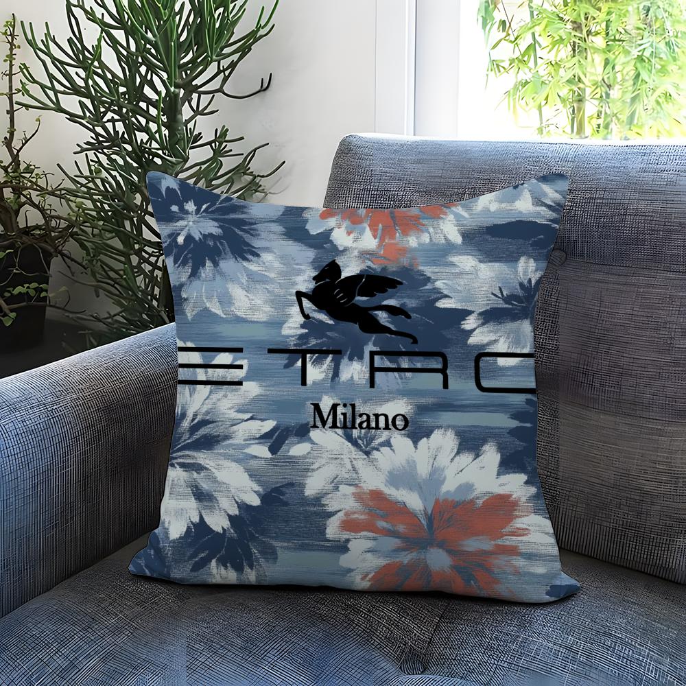 E-Etro Brand Cushion Cover Comfortable Reversible Pillow Cover Ideal for Car Sofa Bedroom & Beyond