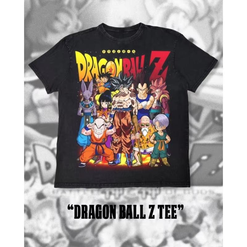 

Dragon Ball Z 2026 New Hot Fashion Summer TShirt Full Character Group Retro Print Oversized High Quality Tee for Unisex Women Kids S