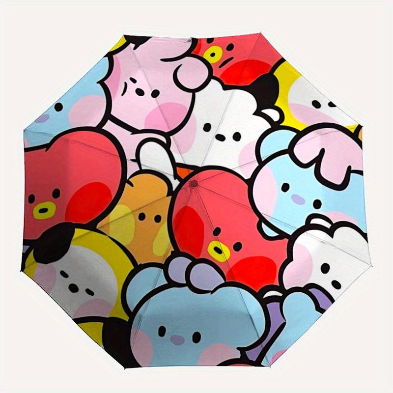 

1pc BT21 Automatic Opening/closing Umbrella, Foldable Sunshade, Perfect Gift for Friends, Durable Handle yy250812109